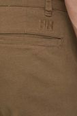 Штани Helly Hansen чоловічі колір зелений фасон chinos