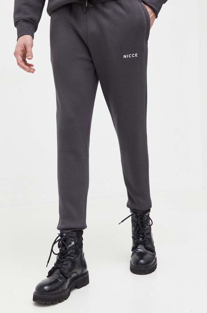 Спортивні штани Nicce колір сірий однотонні