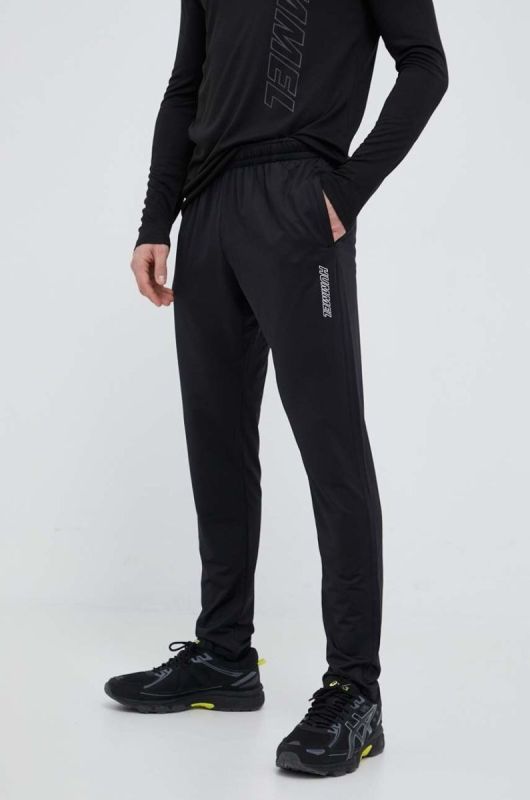 Штани для тренувань Hummel Strength колір чорний з принтом