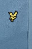 Бавовняні спортивні штани Lyle & Scott однотонні колір блакитний