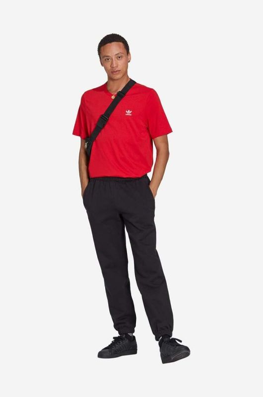 Бавовняні спортивні штани adidas Originals Premium Essentials Pants колір чорний однотонні HB7501-black фото 2
