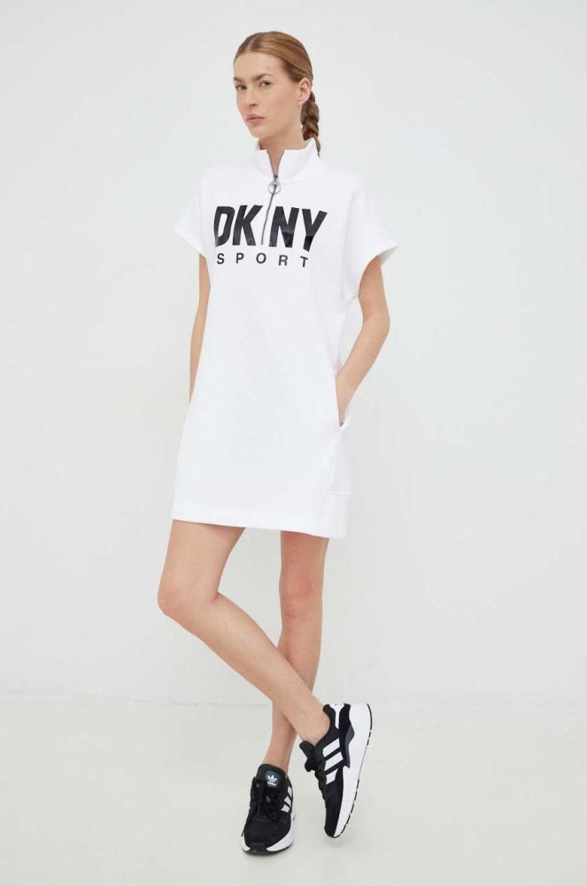 Сукня Dkny колір білий mini oversize (2933831)