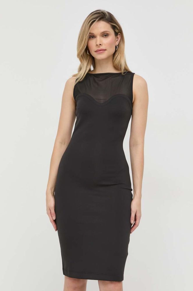 Сукня Guess колір чорний mini облягаюча (2863926)
