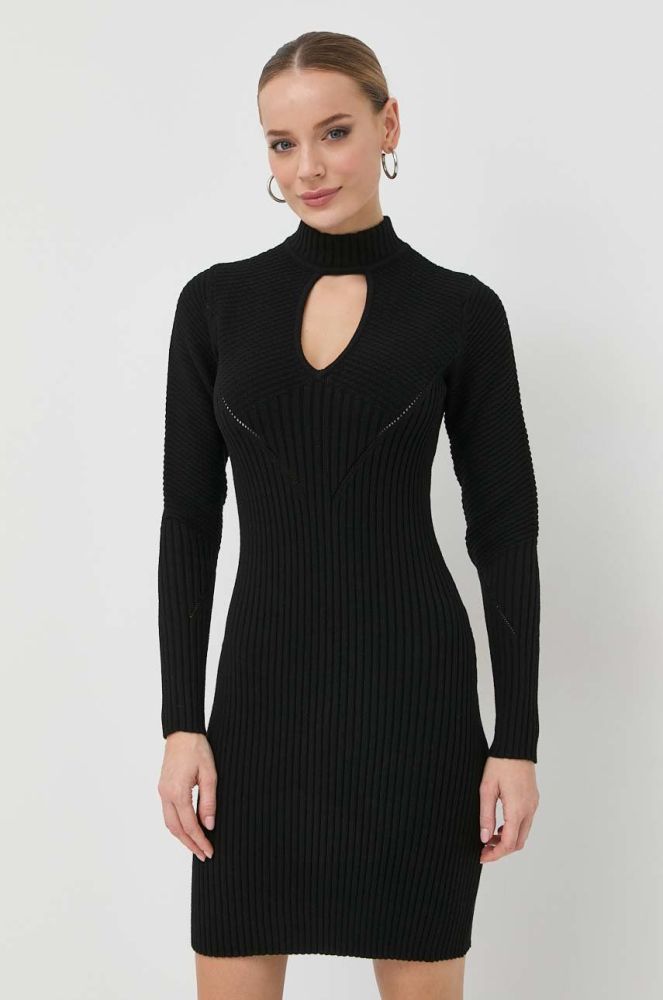 Сукня Guess колір чорний mini облягаюча (2841834)
