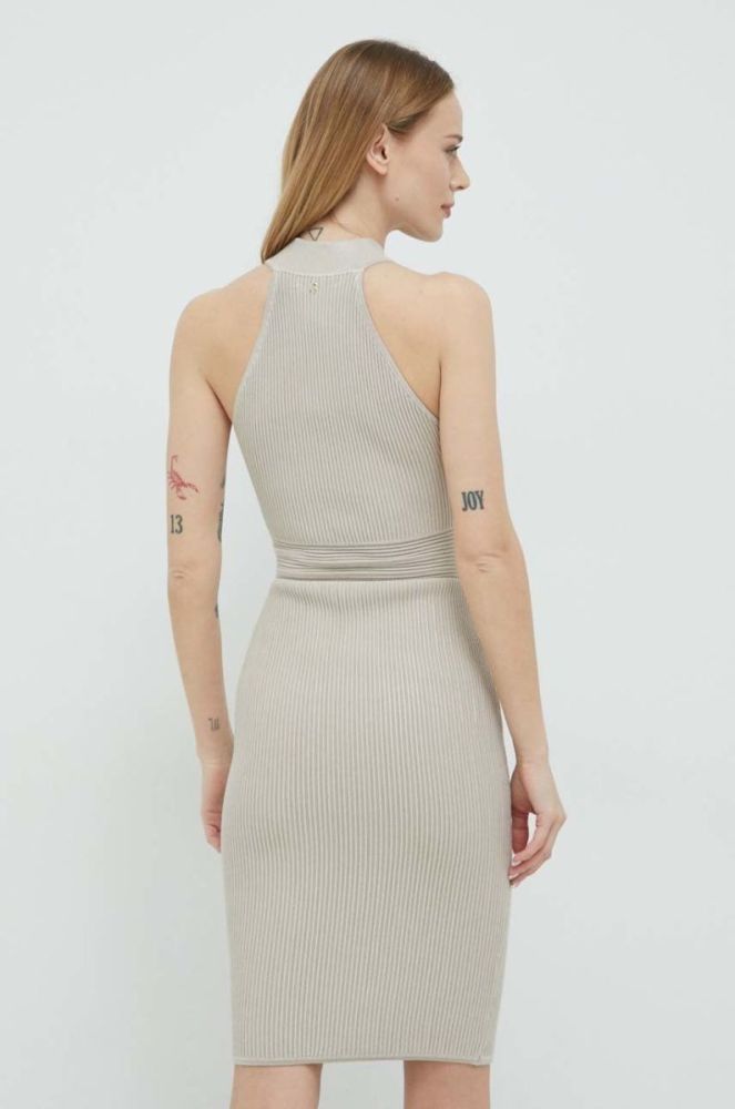 Сукня Guess колір бежевий mini облягаюча (2917452) фото 3