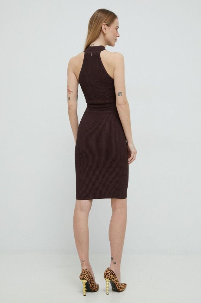 Сукня Guess колір коричневий mini облягаюча (2917436) фото 3
