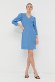 Сукня BOSS mini пряма колір блакитний (2906362)