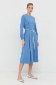 Сукня BOSS mini розкльошена колір блакитний (2906380)