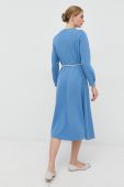 Сукня BOSS mini розкльошена колір блакитний (2906380)