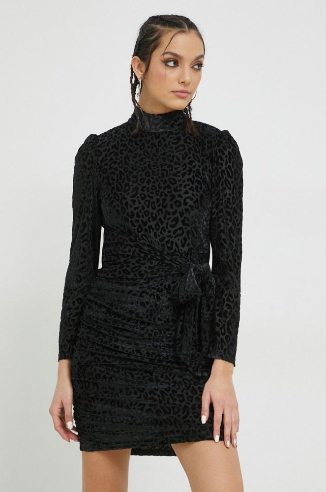 Сукня HUGO колір чорний mini облягаюча (2879767)