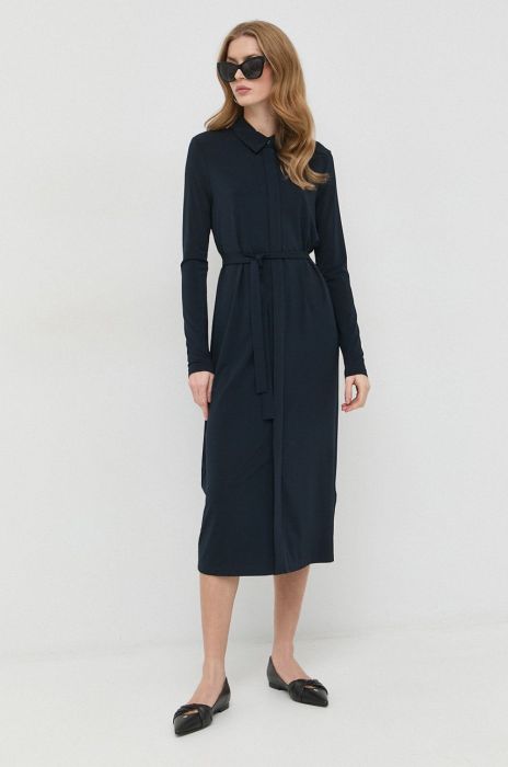 Сукня Max Mara Leisure колір синій midi пряма (2915219)