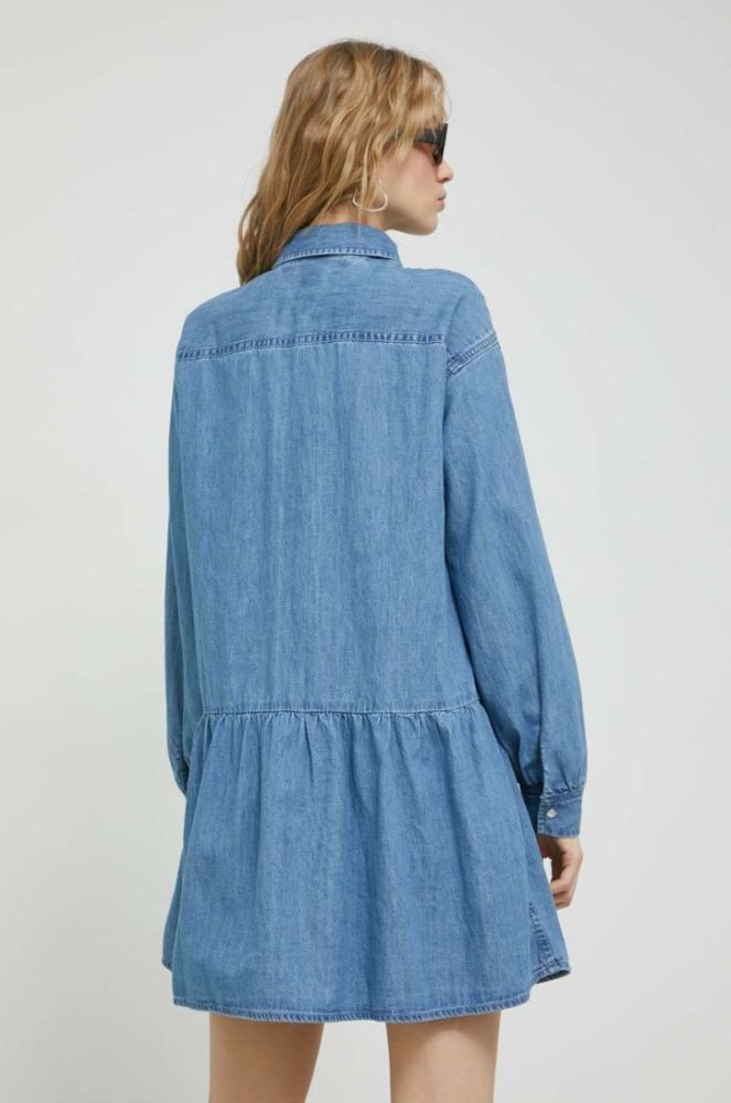 Джинсова сукня Tommy Jeans mini розкльошена колір блакитний (2893913) фото 3