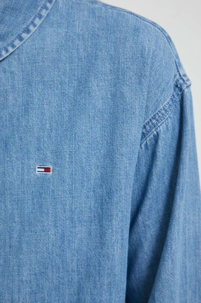 Джинсова сукня Tommy Jeans mini розкльошена колір блакитний (2893913) фото 5