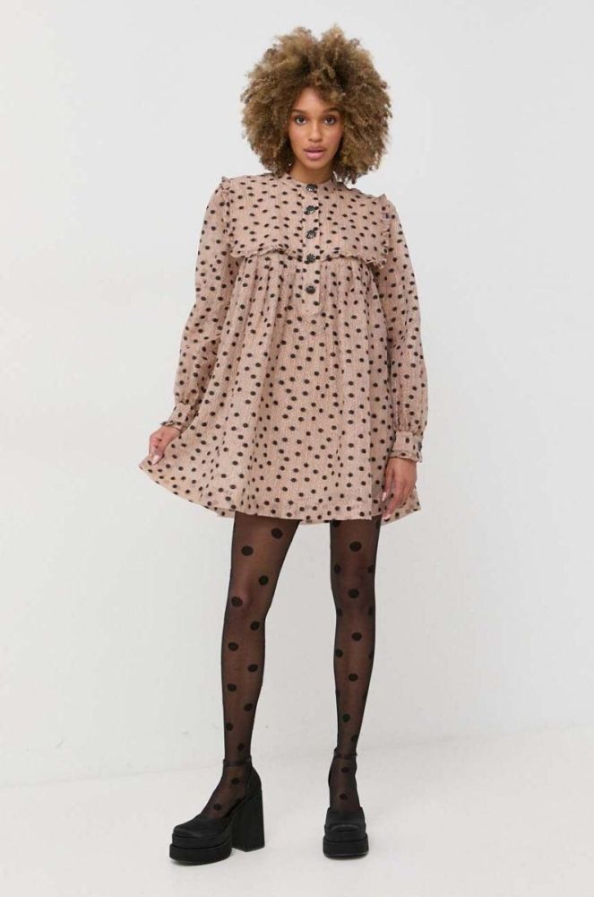 Сукня Custommade Kristel колір бежевий mini oversize фото 2