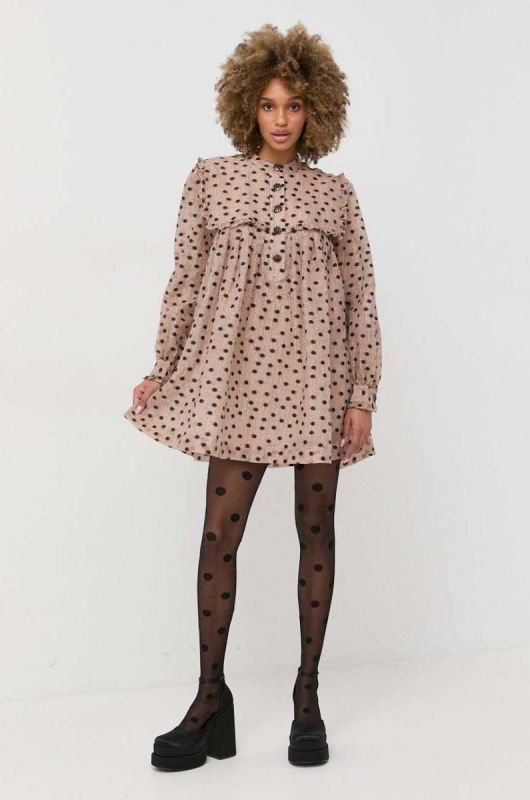 Сукня Custommade Kristel колір бежевий mini oversize фото 2