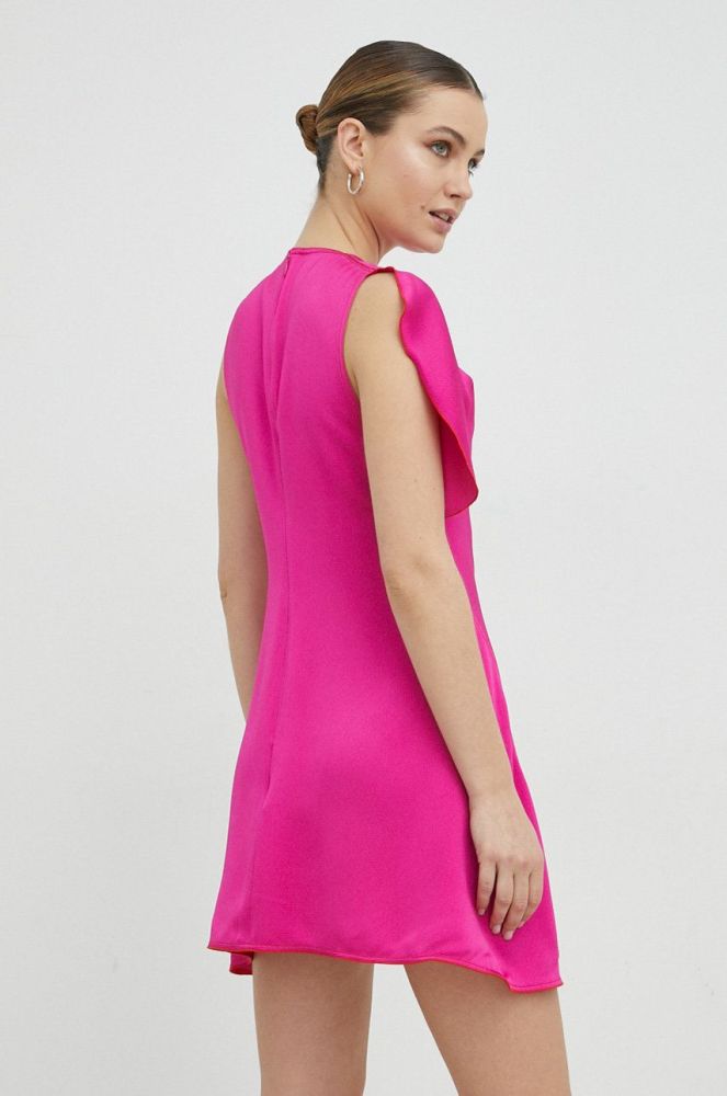Сукня Victoria Beckham колір рожевий mini пряма