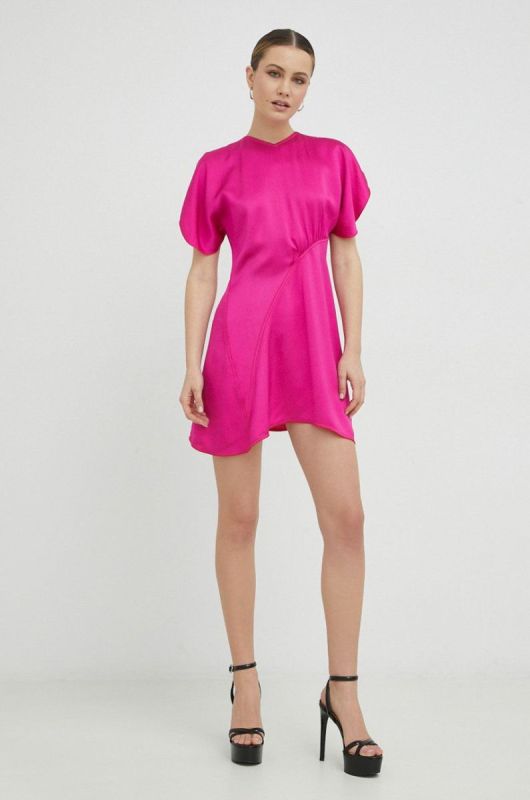 Сукня Victoria Beckham колір рожевий mini пряма фото 2