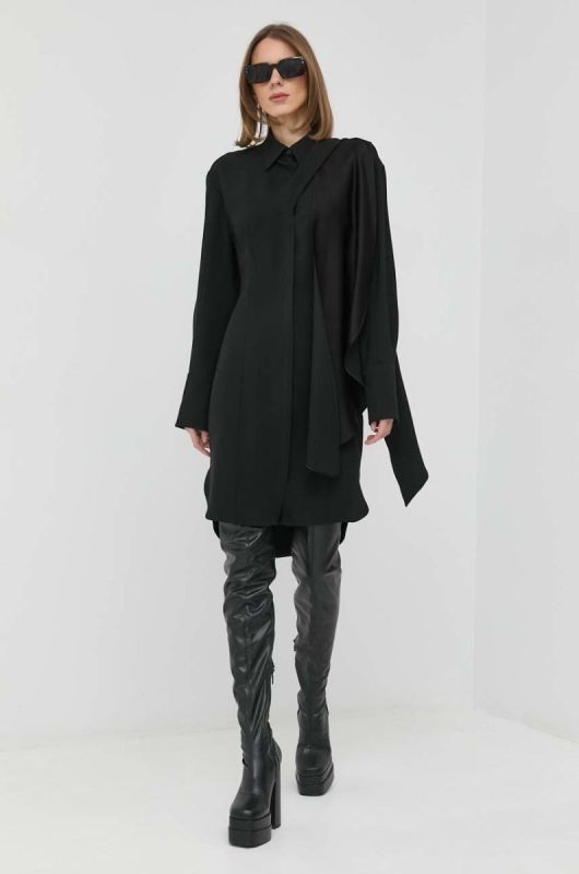 Сукня Victoria Beckham колір чорний mini пряма фото 2