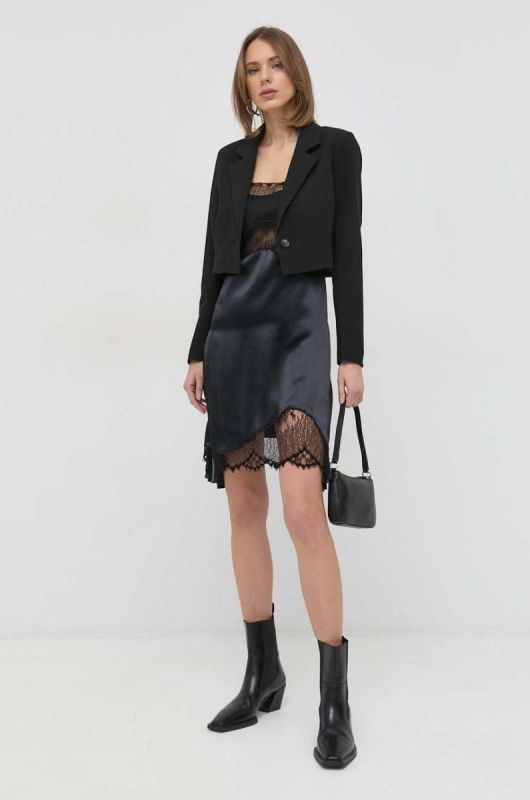 Сукня Victoria Beckham колір чорний mini розкльошена (2943683) фото 2