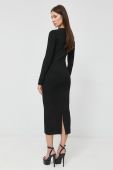 Сукня Victoria Beckham колір чорний midi облягаюча (2883125)