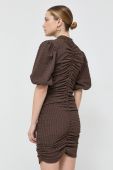 Сукня Notes du Nord Ficca колір коричневий mini облягаюча