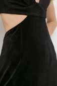 Сукня Bardot колір чорний maxi облягаюча (2902589)