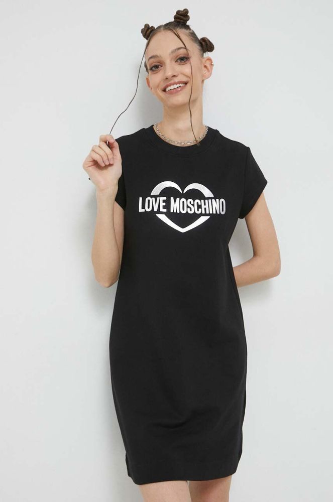 Сукня Love Moschino колір чорний mini пряма (3023103)