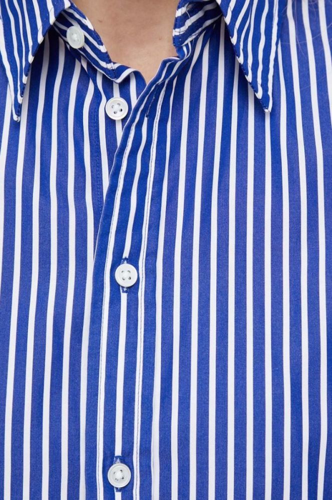 Бавовняна сукня Polo Ralph Lauren midi розкльошена колір блакитний (2951798) фото 4
