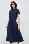 Сукня Lauren Ralph Lauren колір синій midi розкльошена (2891157)
