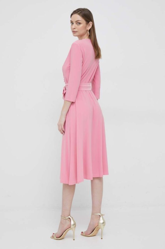 Сукня Lauren Ralph Lauren колір рожевий mini розкльошена (3080897) фото 3