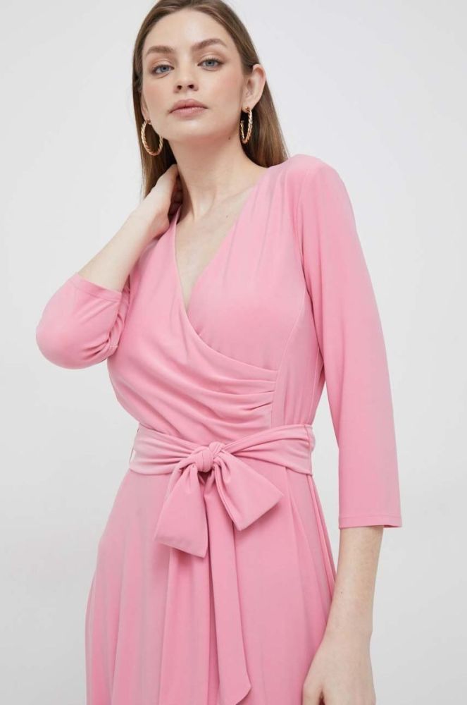 Сукня Lauren Ralph Lauren колір рожевий mini розкльошена (3080897) фото 4