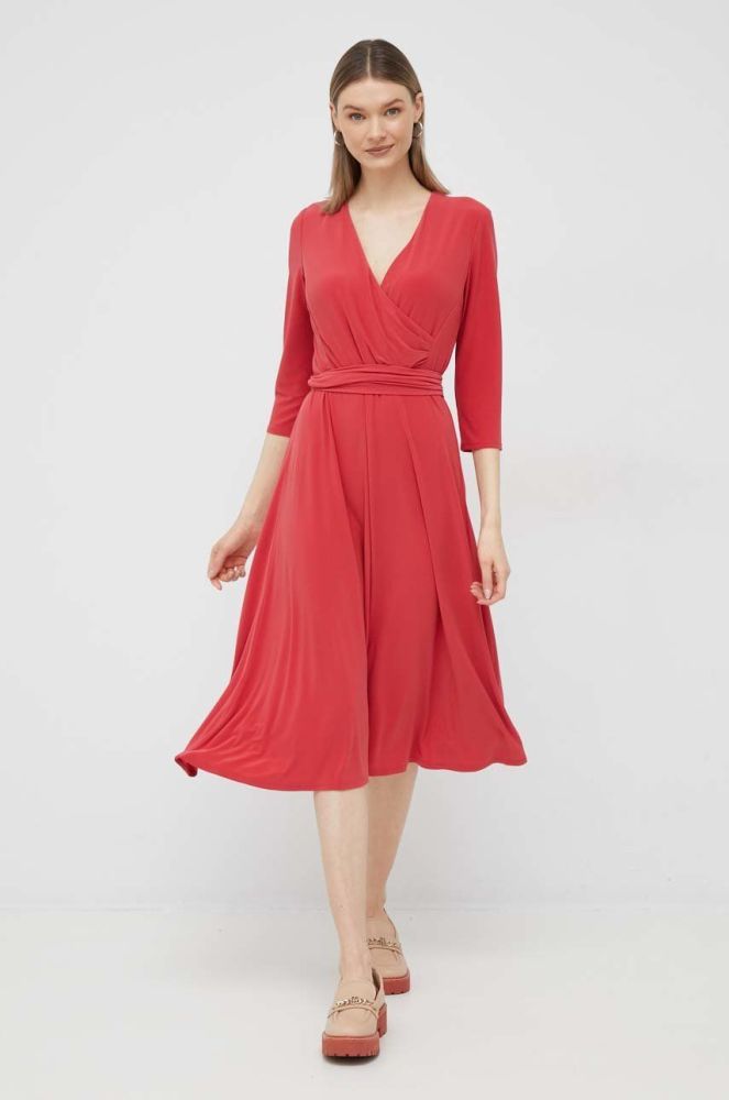 Сукня Lauren Ralph Lauren колір червоний mini розкльошена (2891170)