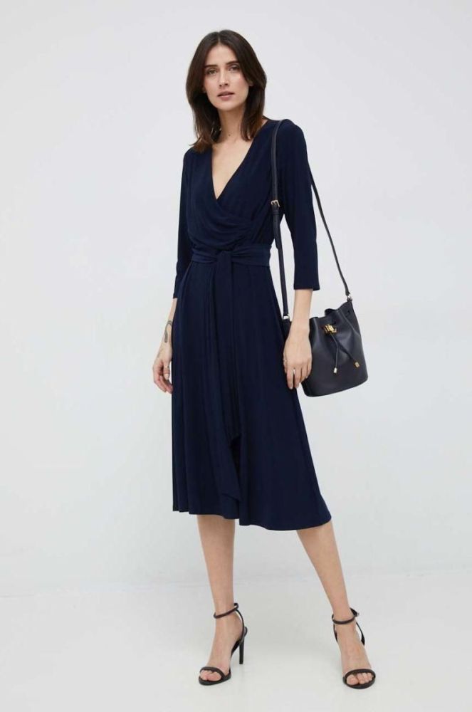 Сукня Lauren Ralph Lauren колір синій mini розкльошена (2891166) фото 2