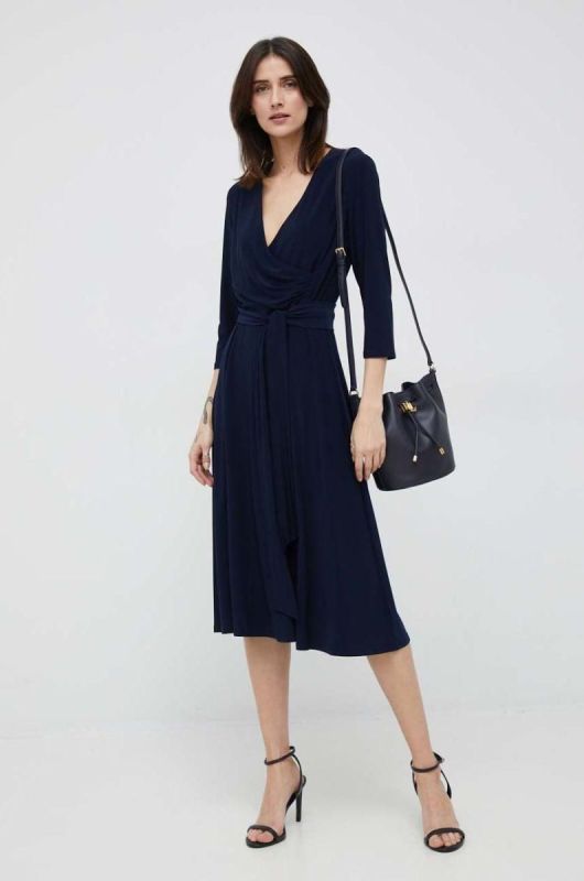 Сукня Lauren Ralph Lauren колір синій mini розкльошена (2891166) фото 2