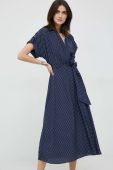 Сукня Lauren Ralph Lauren колір синій midi розкльошена (2891177)