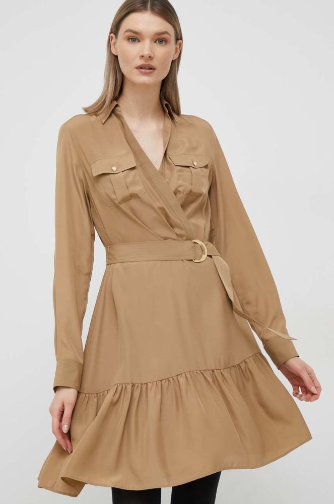 Сукня Lauren Ralph Lauren колір коричневий mini розкльошена
