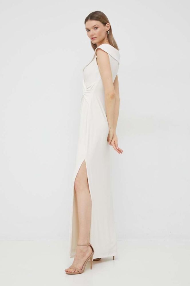 Сукня Lauren Ralph Lauren колір бежевий maxi розкльошена (2906400) фото 2