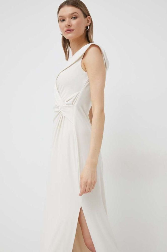 Сукня Lauren Ralph Lauren колір бежевий maxi розкльошена (2906400) фото 4