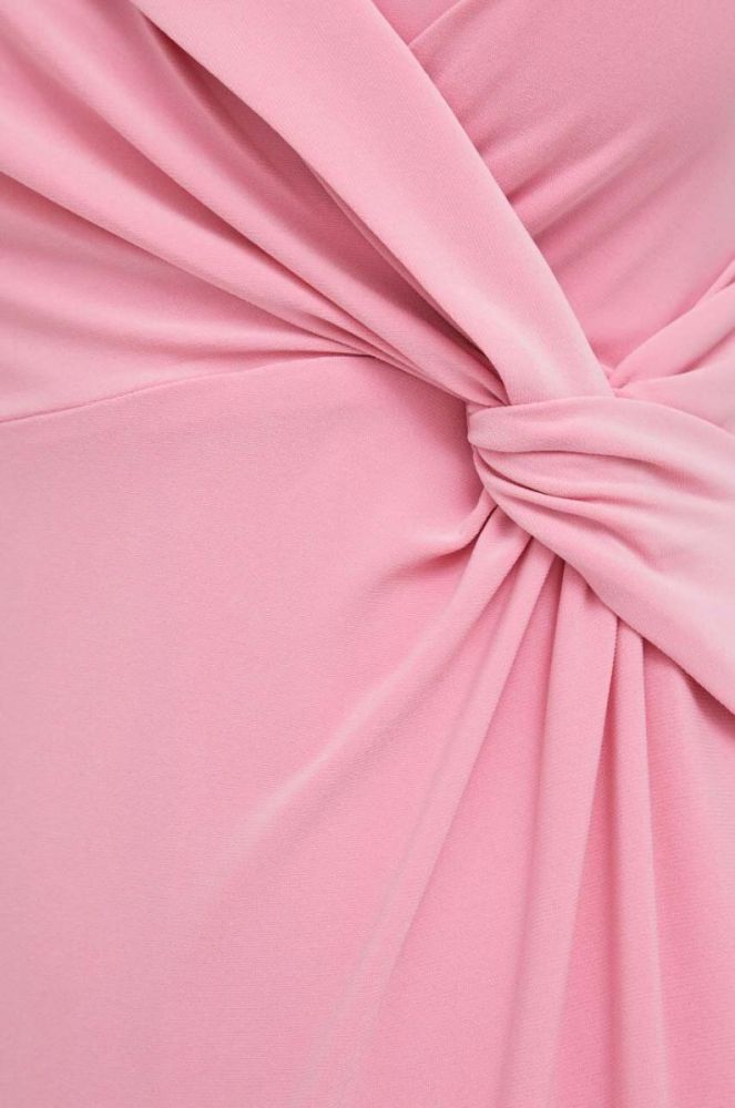 Сукня Lauren Ralph Lauren колір рожевий maxi розкльошена фото 5