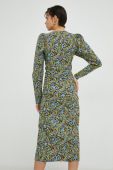 Сукня Gestuz Arina колір зелений midi пряма