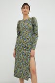 Сукня Gestuz Arina колір зелений midi пряма