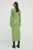 Сукня Gestuz колір зелений midi пряма (2980357)