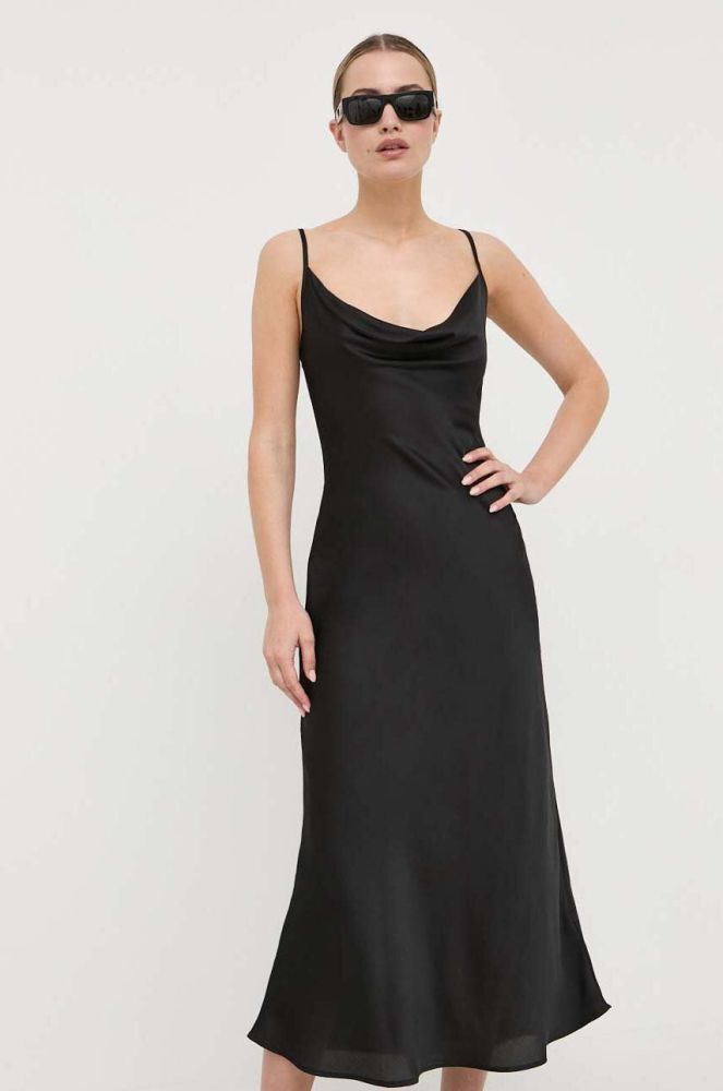 Сукня Guess maxi пряма колір чорний (3333560)