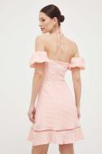 Сукня Guess колір рожевий mini розкльошена (3117608)