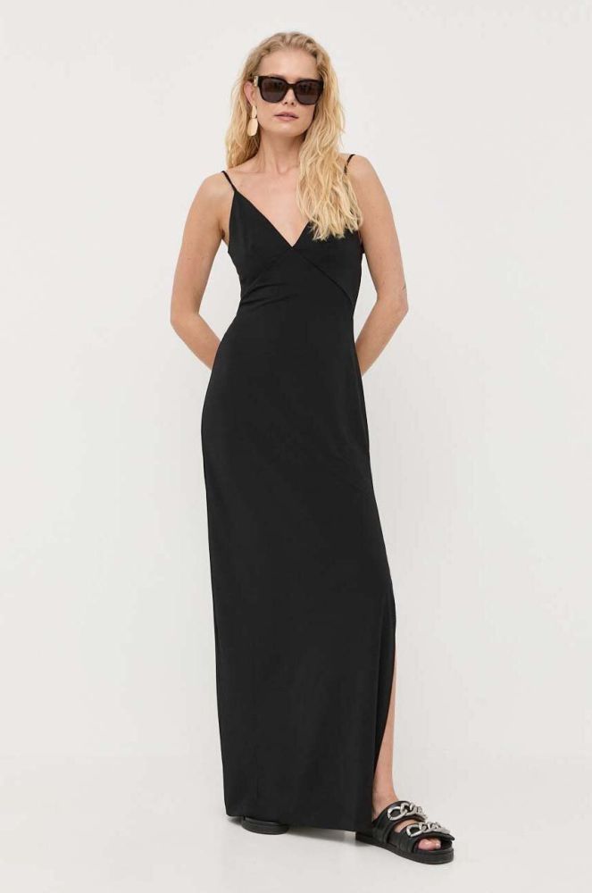 Сукня Guess колір чорний maxi пряма (3181718)