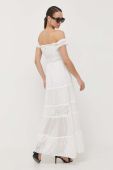 Сукня Guess колір білий maxi розкльошена