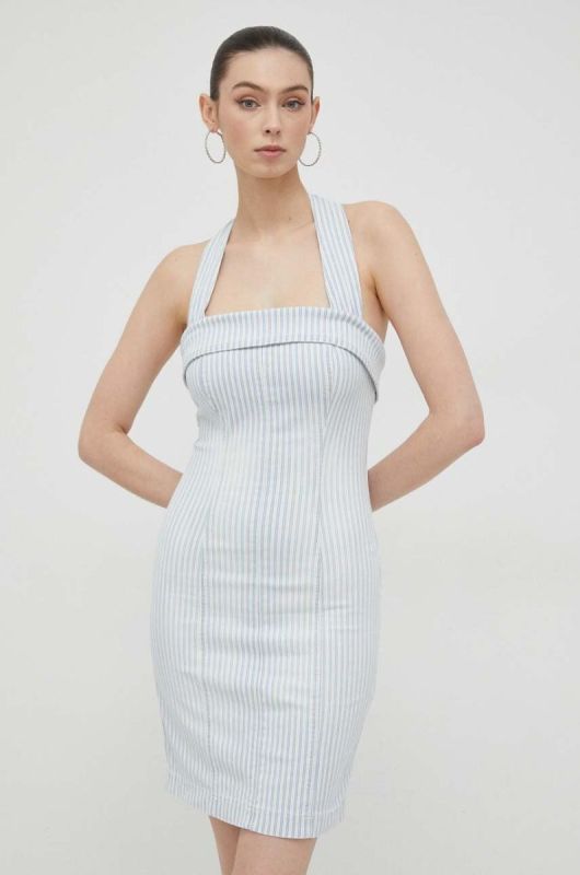 Сукня Guess mini облягаюча колір блакитний (3104335)