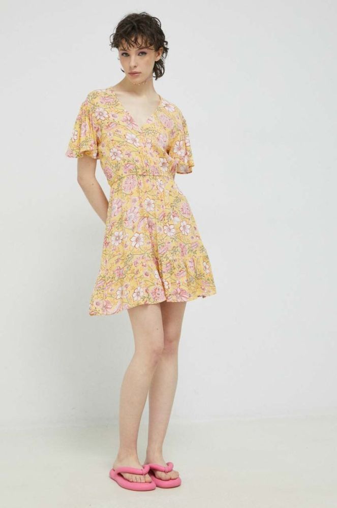 Сукня Billabong колір жовтий mini розкльошена (3071291) фото 2