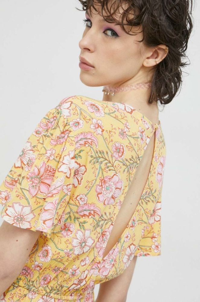 Сукня Billabong колір жовтий mini розкльошена (3071291) фото 4