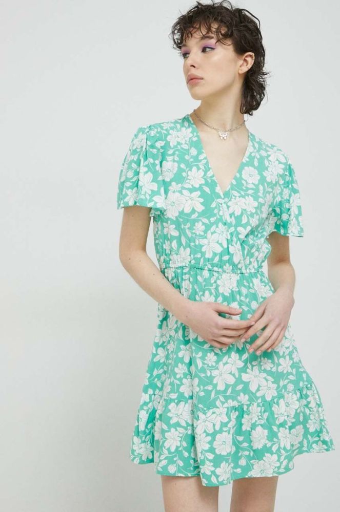 Сукня Billabong колір зелений mini розкльошена (3071295) фото 2